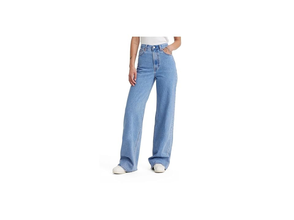 Levi's(r) Premium Ribcage Wide Leg Jeans Women's Jeans Splash Zone : 25 32, Cotton/Denim | Zappos