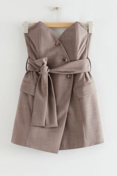 Structured Wrap Corset Dress | H&M (UK, MY, IN, SG, PH, TW, HK)