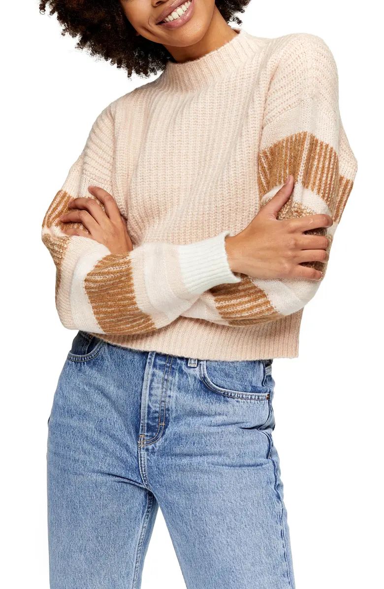 Topshop Stripe Crewneck Sweater | Nordstrom | Nordstrom