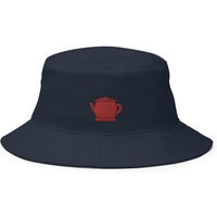 Red Teapot Embroidered Bucket Hat Unisex Cotton Sun Hat | Etsy (US)