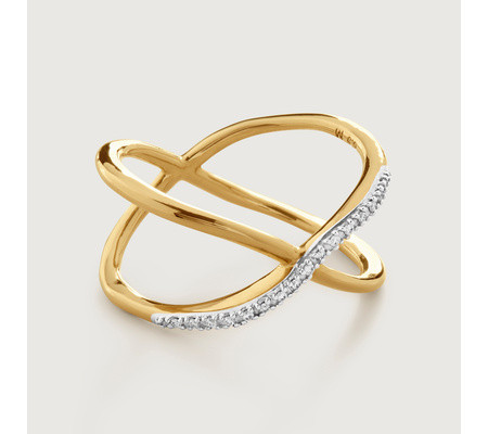 Riva Diamond Cross Ring | Monica Vinader (Global)