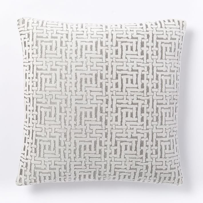 Allover Crosshatch Jacquard Velvet Pillow Covers | West Elm (US)