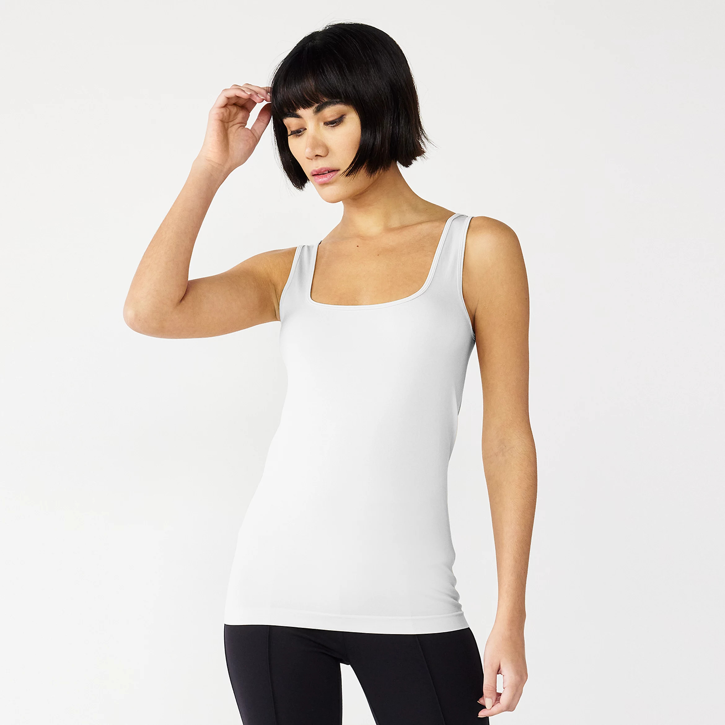 Women's Nine West Essential Soft-Spun Seamless Squareneck Tank | Kohls | Kohl's