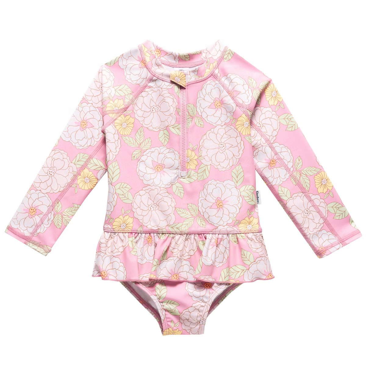 Gerber Toddler Girls' Rashguard Swimsuit | Target