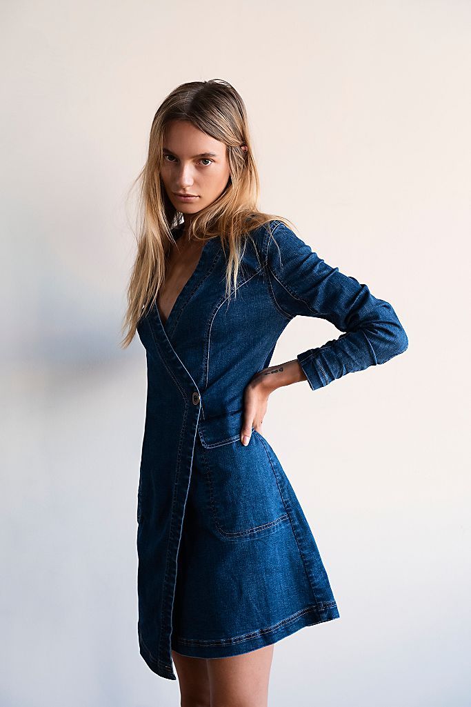 Going Places Denim Mini Dress | Free People (Global - UK&FR Excluded)