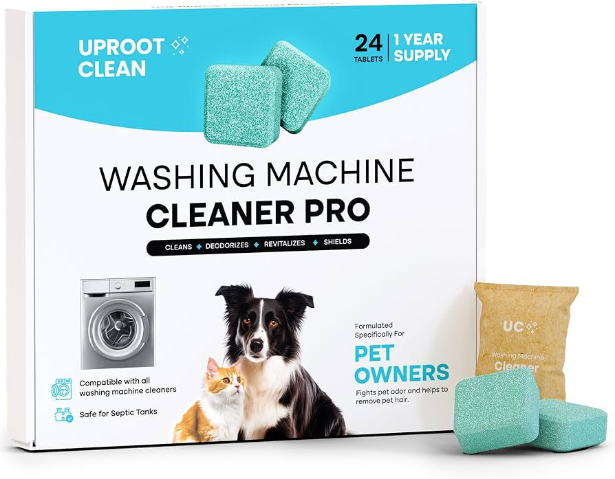 Uproot Clean Washing Machine Cleaner Tablets - 24 Pack for a 12 Month Supply. Formulated for Pet ... | Amazon (US)
