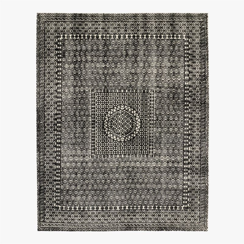 Calero Hand-Knotted Black New Zealand Wool Area Rug 8'X10' | CB2 | CB2