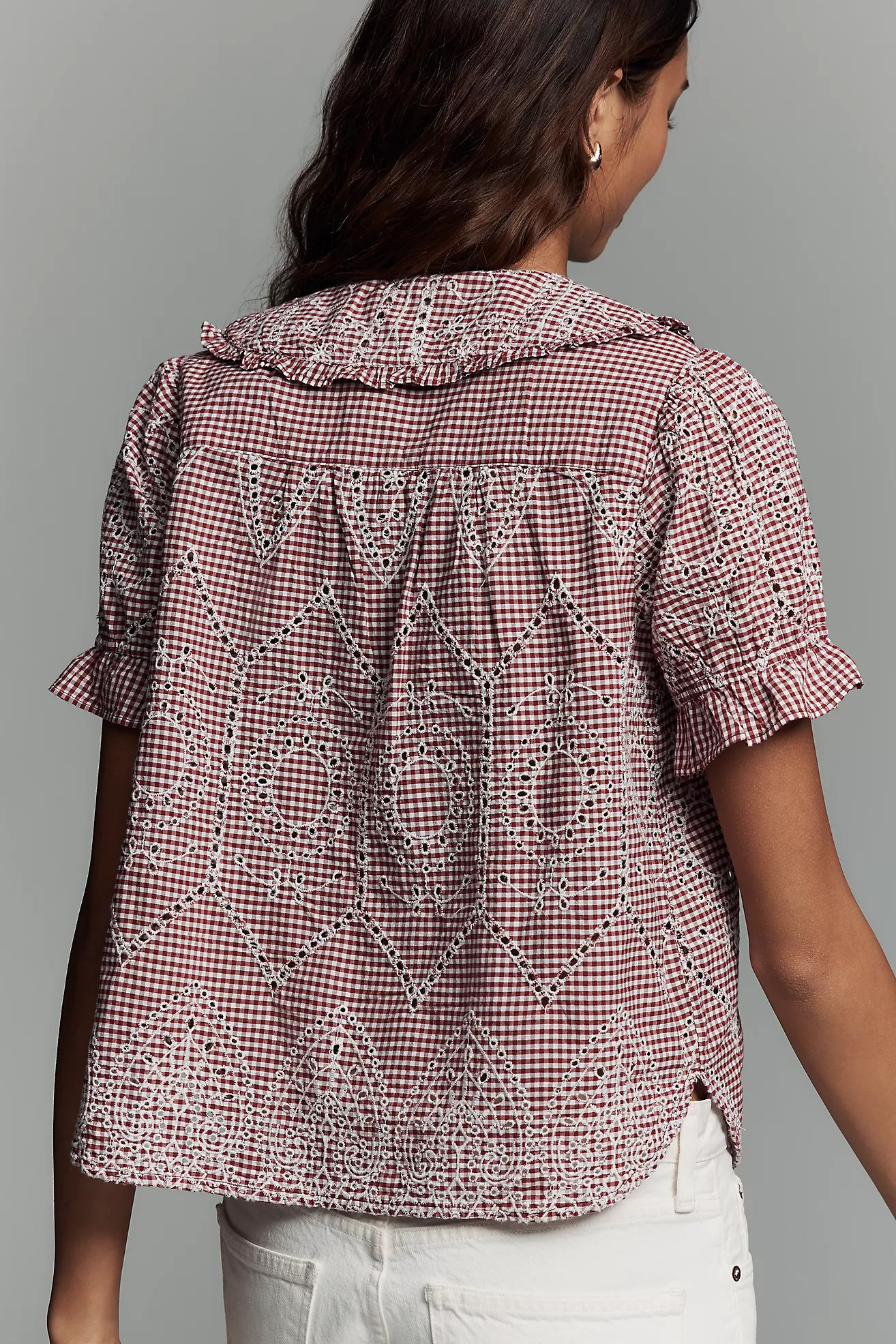 The Keira Gingham Blouse by Pilcro | Anthropologie (US)