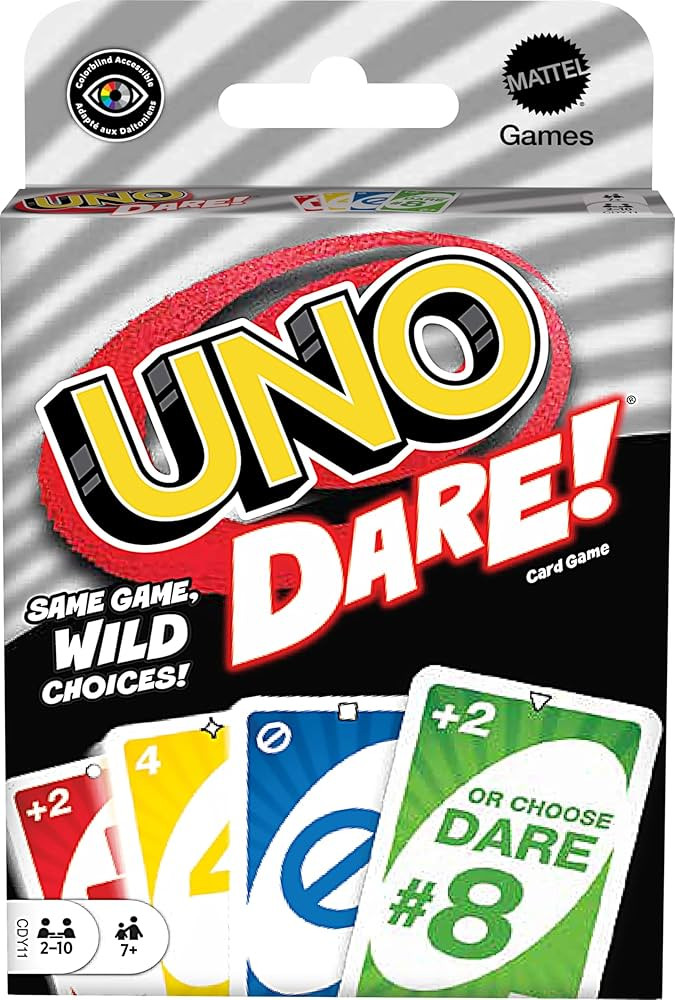 Mattel Games UNO Dare Card Game for Families & Parties Featuring Challenging & Silly Dares from 3... | Amazon (US)