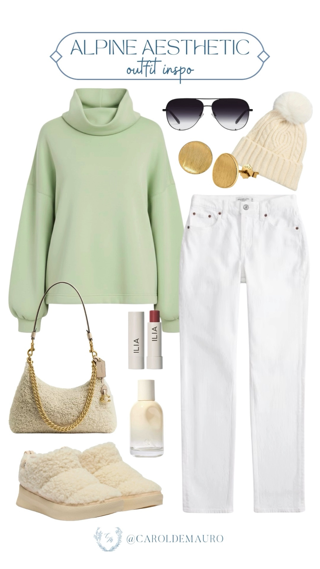 Obsessed with this soft sage green mixed with crisp whites and cozy shearling textures. It’s giving luxury resort vibes whether you’re actually on the slopes or just heading to a coffee date.

winter fashion, ski style, mountain chic, soft girl vibes, shearling season, winter whites, casual chic, alpine outfit

#LTKFindsUnder50 #LTKU #LTKSeasonal