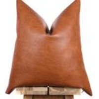 Faux Leather Pillow Cover  Bourbon  Naima | Etsy (US)