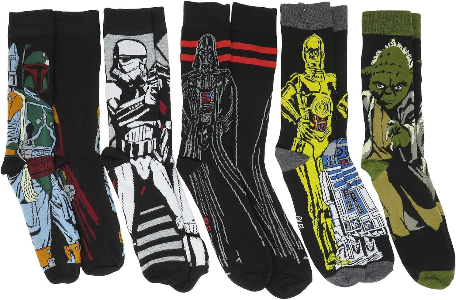 Hyp Star Wars Character Profiles Crew Socks 5 Pair Pack | Amazon (US)