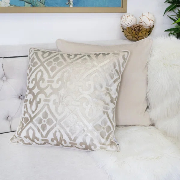 Tulane Godines Square Velvet Pillow Cover & Insert | Wayfair North America