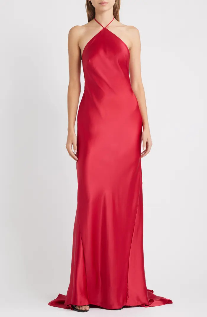 Tarnacre Halter Satin Gown | Nordstrom