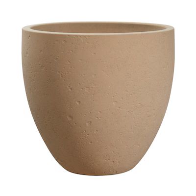 allen + roth 15.04-in x 14.25-in Pietra Brown Resin Planter | Lowe's