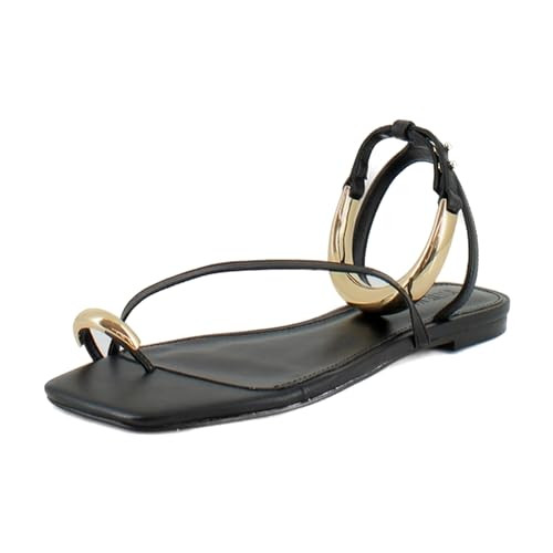 Steve Madden Women's Odyssey Sandal, Black Leather, 7.5 | Amazon (US)