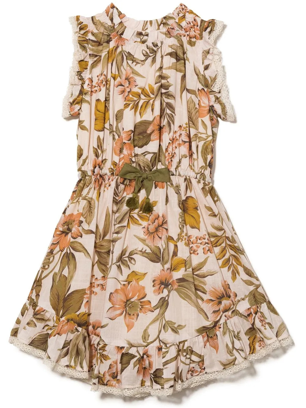 ZIMMERMANN Kids Anneke 花卉印花中长连衣裙 - Farfetch | Farfetch (CN)