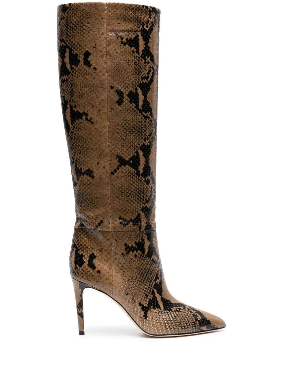 Paris Texas 85mm snakeskin-effect leather boots - Neutrals | Farfetch Global