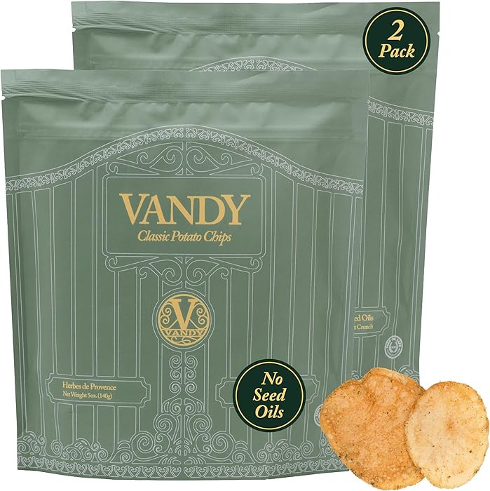 Vandy Crisps Potato Chips - Seed Oil Free Snacks - Gluten Free Potato Chip - Made with Potatoes, ... | Amazon (US)