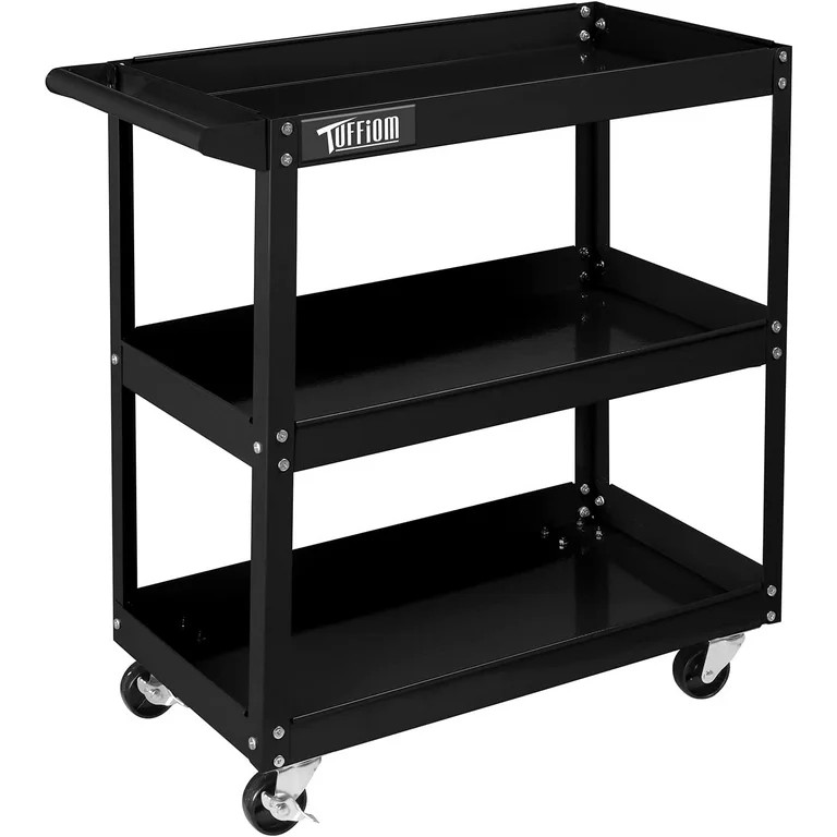 TUFFIOM 3-Shelf Rolling Tool Cart, 330 lbs Capacity, 28.7" x 14.2" x 29.1" | Walmart (US)