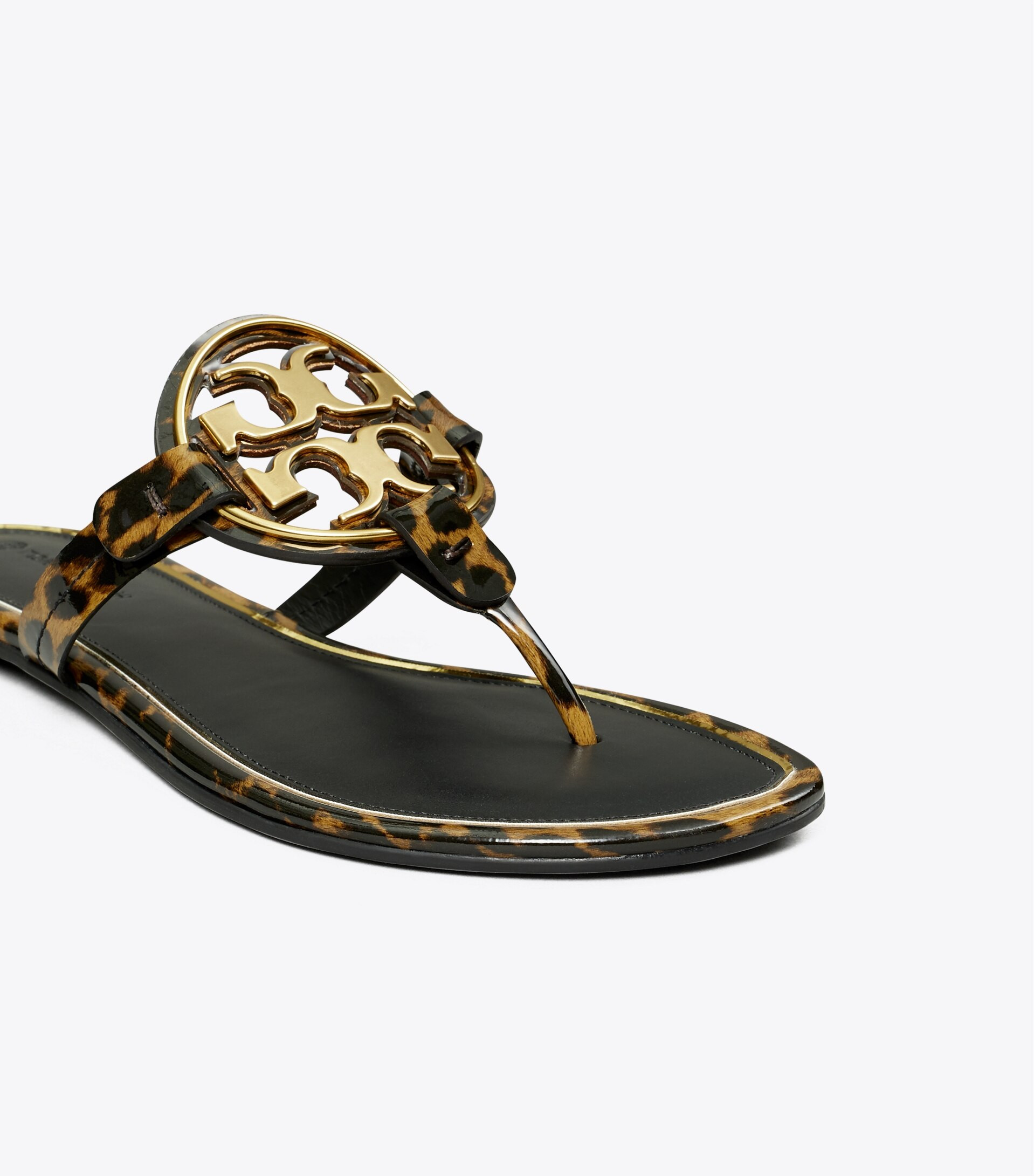 Miller Metal-Logo Sandal, Printed Patent Leather | Tory Burch (US)
