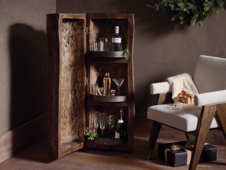 Plan to elevate your holiday entertaining game? This fun log bar is full of personality and will add warmth. 

#LTKhome #LTKHoliday #LTKSeasonal