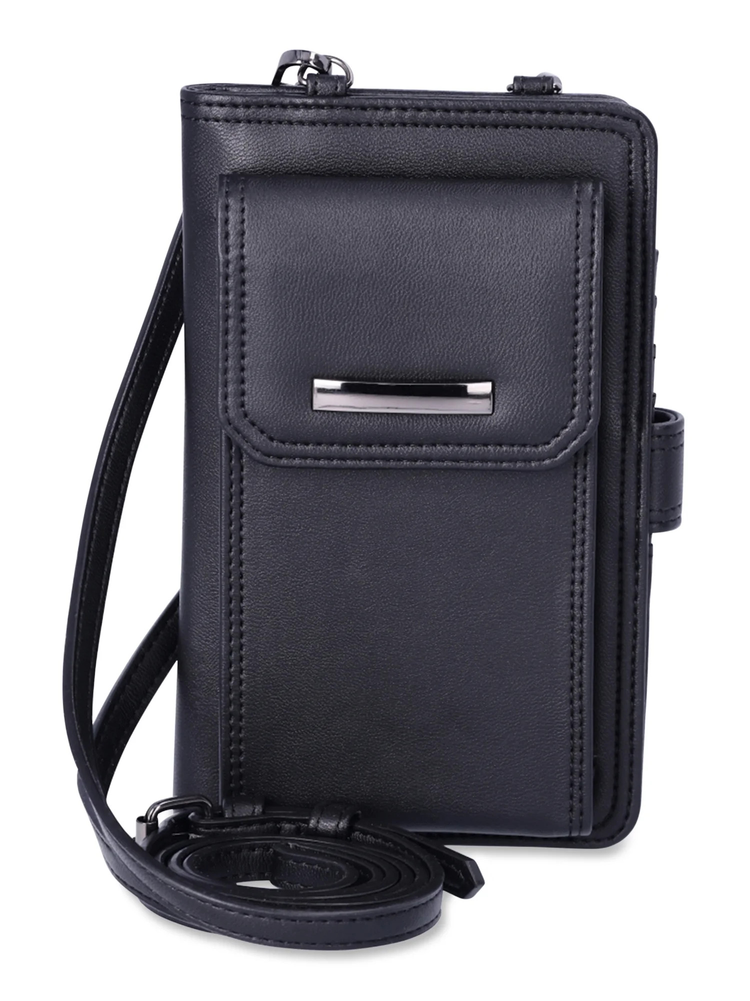 No Boundaries Women's Phone Crossbody Bag, Black | Walmart (US)