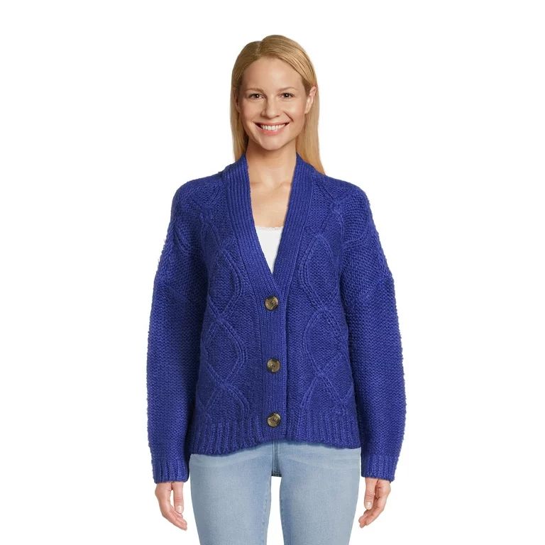 RD Style Women’s Cable Knit Cardigan, Sizes S-3XL - Walmart.com | Walmart (US)