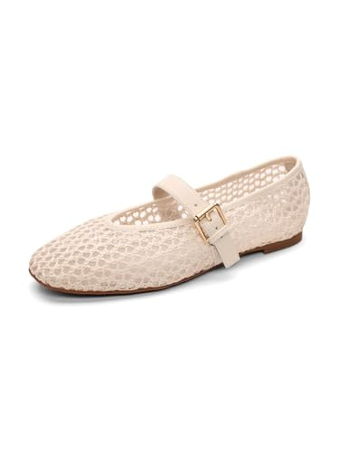 Sanctuary Women's Gia Mary Jane Flats-Crochet Knit, Slip-on, Memory Foam Cushioning, Flexible Rub... | Amazon (US)