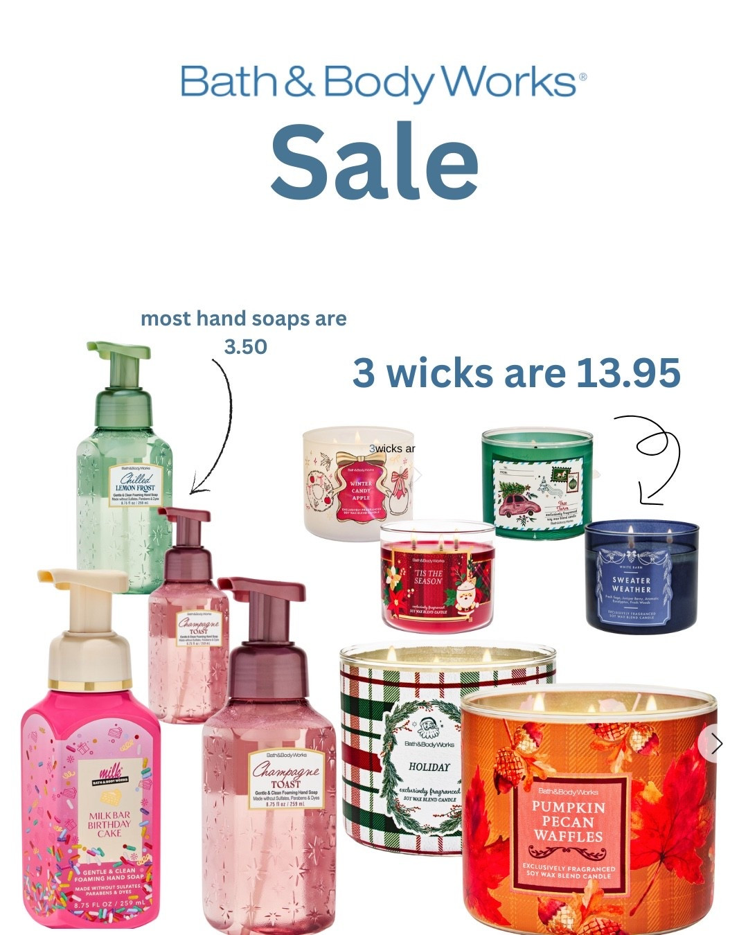 Bath and body works sale 

#LTKHoliday #LTKFindsUnder50 #LTKGiftGuide