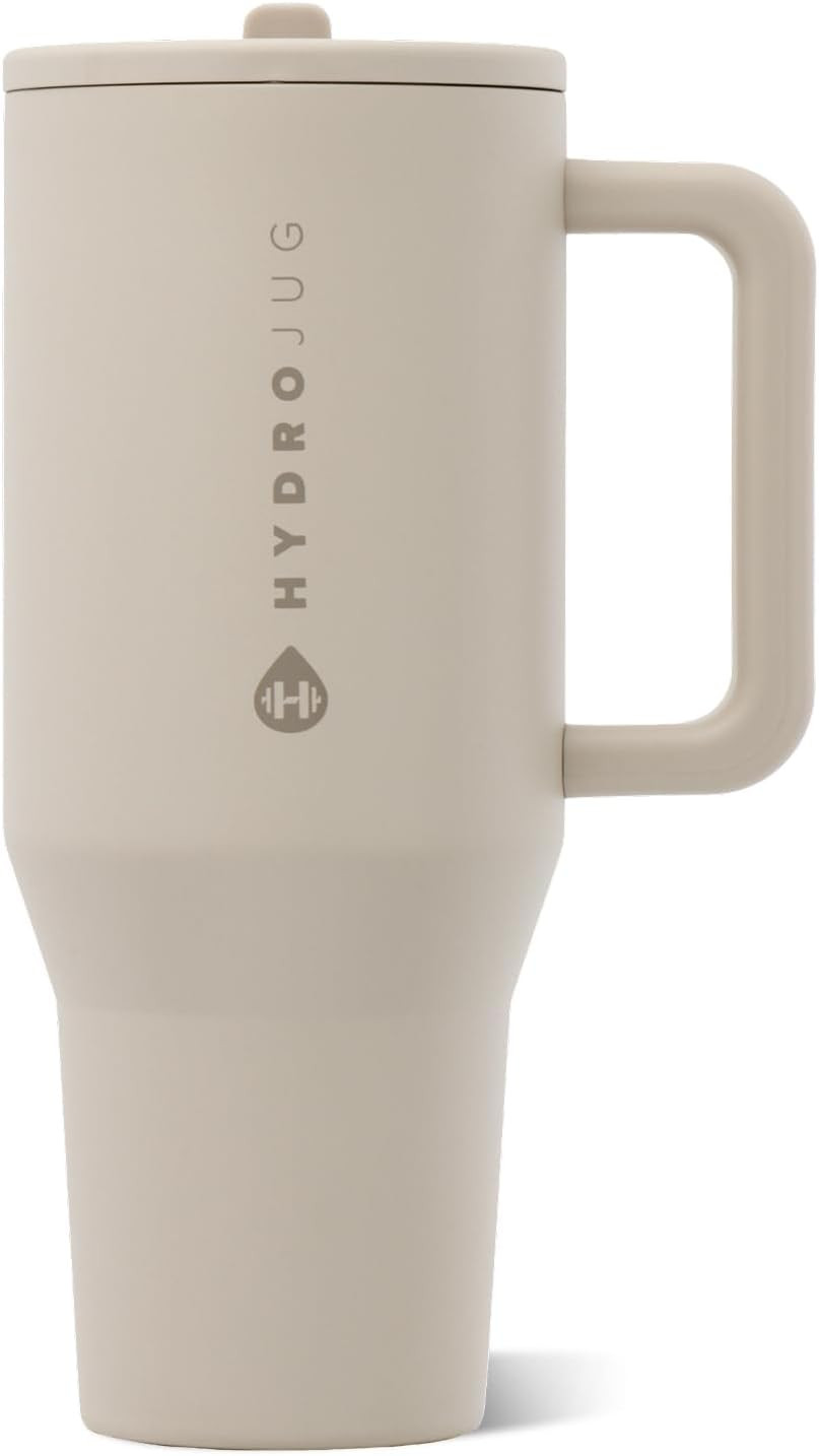 HydroJug Traveler 40oz, Insulated Tumbler with Handle & Straw, Dune | Amazon (US)