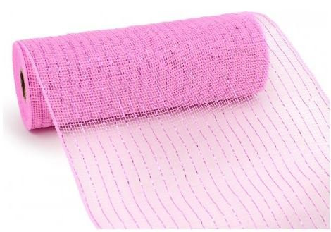 10 inch x 30 feet Deco Poly Mesh Ribbon (Metallic Pink with Pink Foil) : RE130122 | Amazon (US)