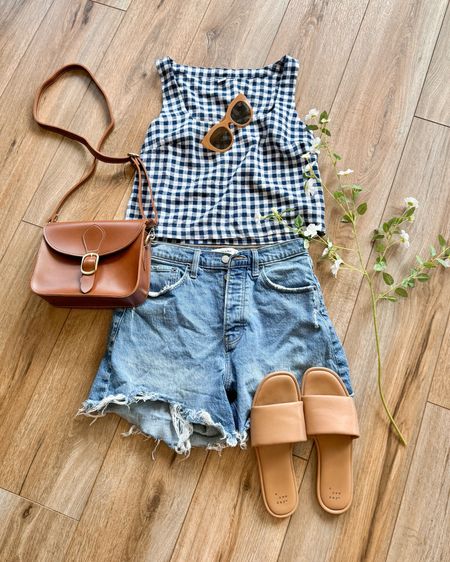 Memorial day outfit. Summer outfit. Denim shorts outfit. Fourth of July outfit. Gingham crop top outfit. Casual outfits.

#LTKGiftGuide #LTKSeasonal #LTKSaleAlert