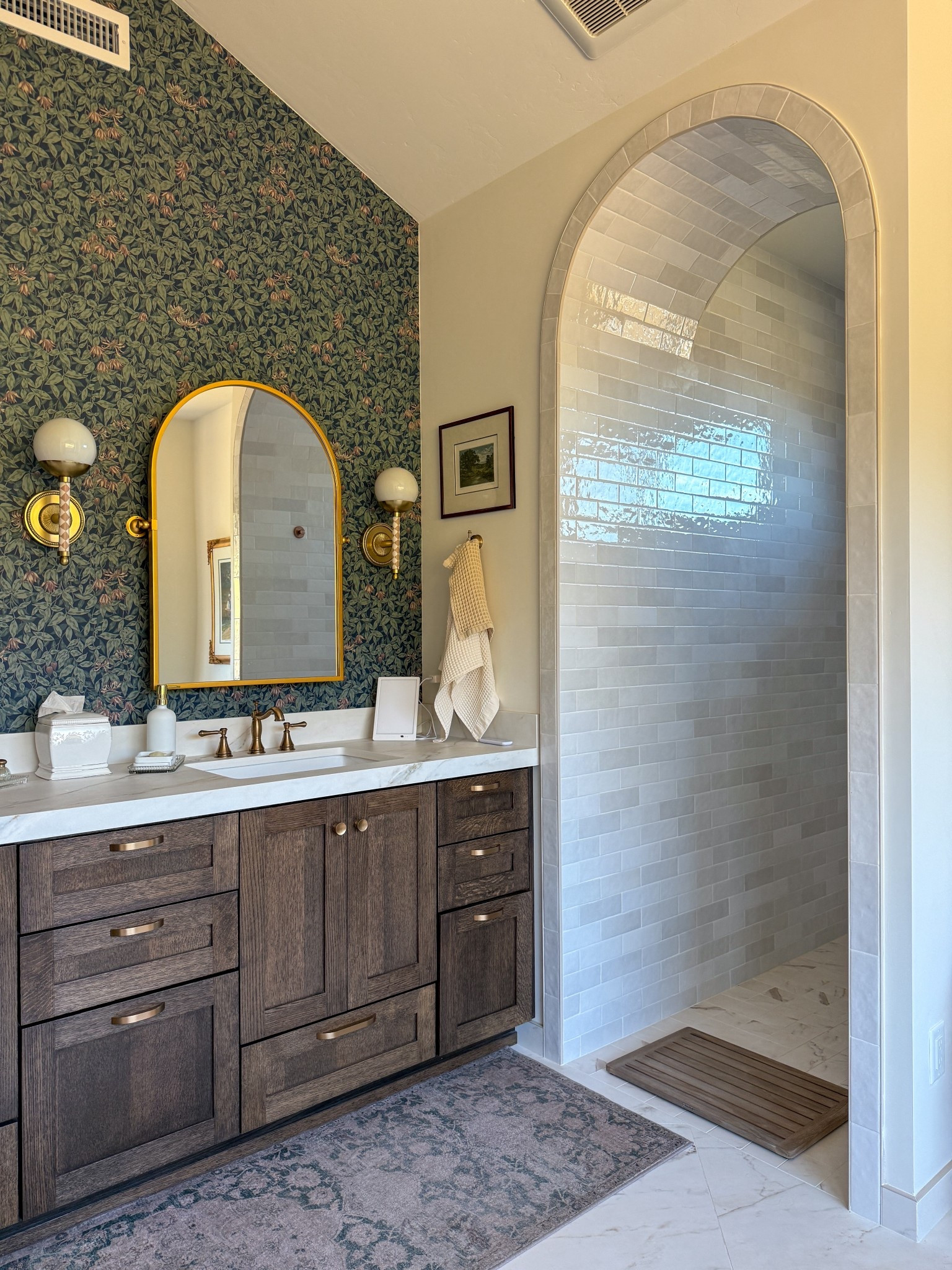 Truly my dream bathroom. If you ever have the chance to have an arched shower entry - DO IT! 

#LTKFindsUnder100 #LTKHome