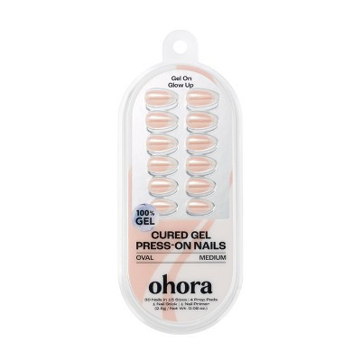 Ohora Gel Nail Art Gel Tip Press-On - French Chrome - 30pc | Target