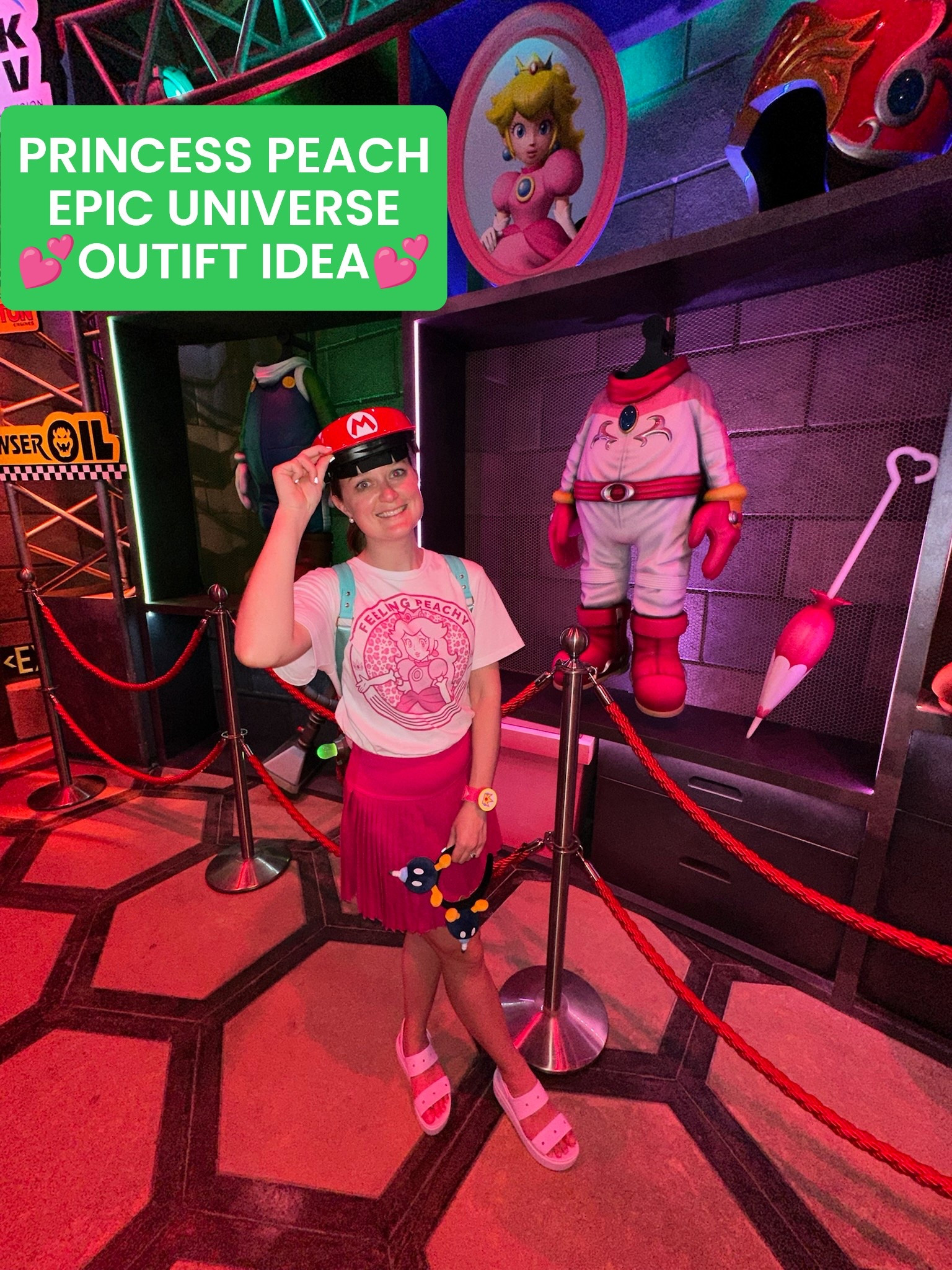 Easy Princess Peach Outfit Idea for Super Nintendo World! This is one of the new lands at Epic Universe! The shirt, skirt, and croc wedges were comfortable for a theme park day!

#LTKStyleTip #LTKFindsUnder100 #LTKTravel