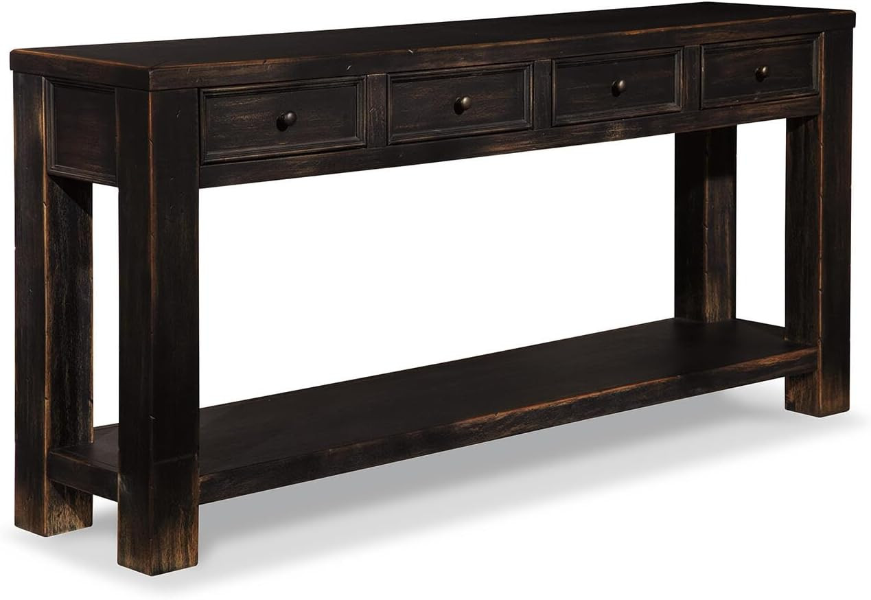 Signature Design by Ashley T732-4 Sofa Table, Black | Amazon (US)