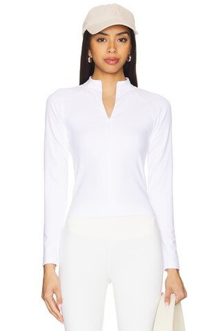 YEAR OF OURS Studio Pull Over Zip Up Jacket in White from Revolve.com | Revolve Clothing (Global)