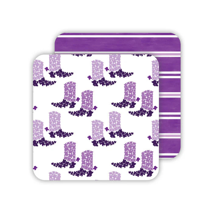 Honey+Hank Purple Boot Paper Coasters | Rosanne Beck Collections