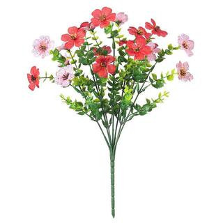 13.70' 12 Bundles Artificial Silk Daisy Flowers for Outdoor Decor, UV Resistant, Red Pink Purple Yellow | The Home Depot