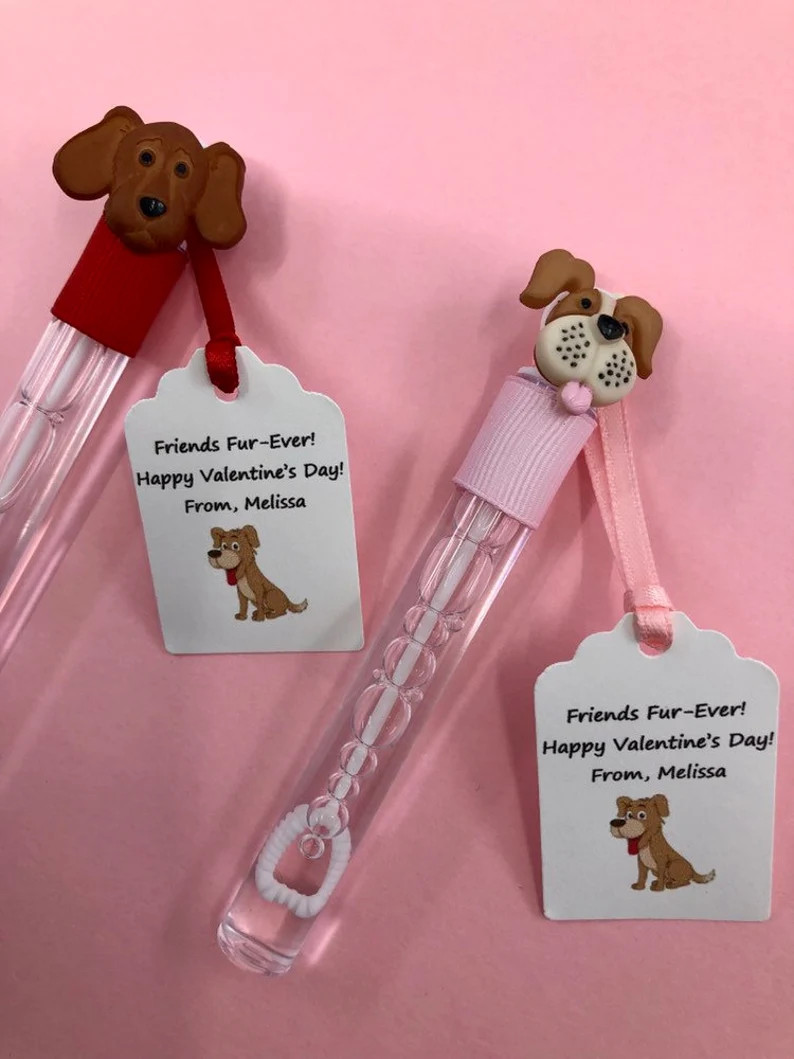 Valentine's Class Favor, Dog Valentine Bubbles Class Favor, Classroom Valentine Favor, School Fav... | Etsy (US)