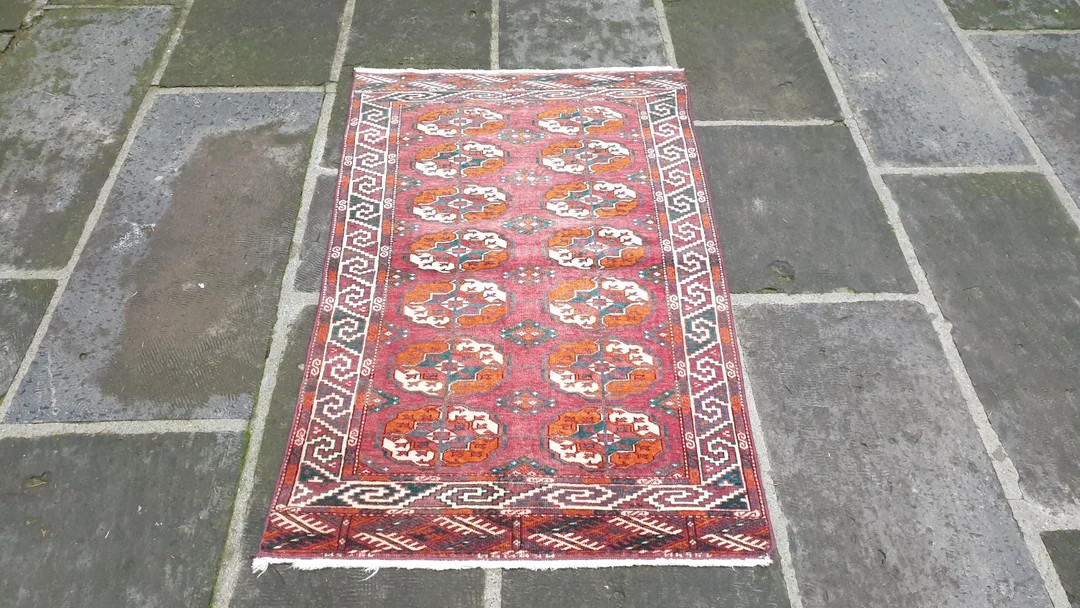 Faded rug, 74x120 cm 2.4x3.9 ft Vintage Rug Handmade rug Turkish Rug, Carpet rug, rugs for bath B... | Etsy (US)