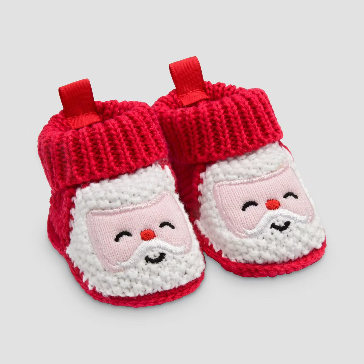 Carter's Just One You® Baby Santa Face Knitted Christmas Slippers | Target