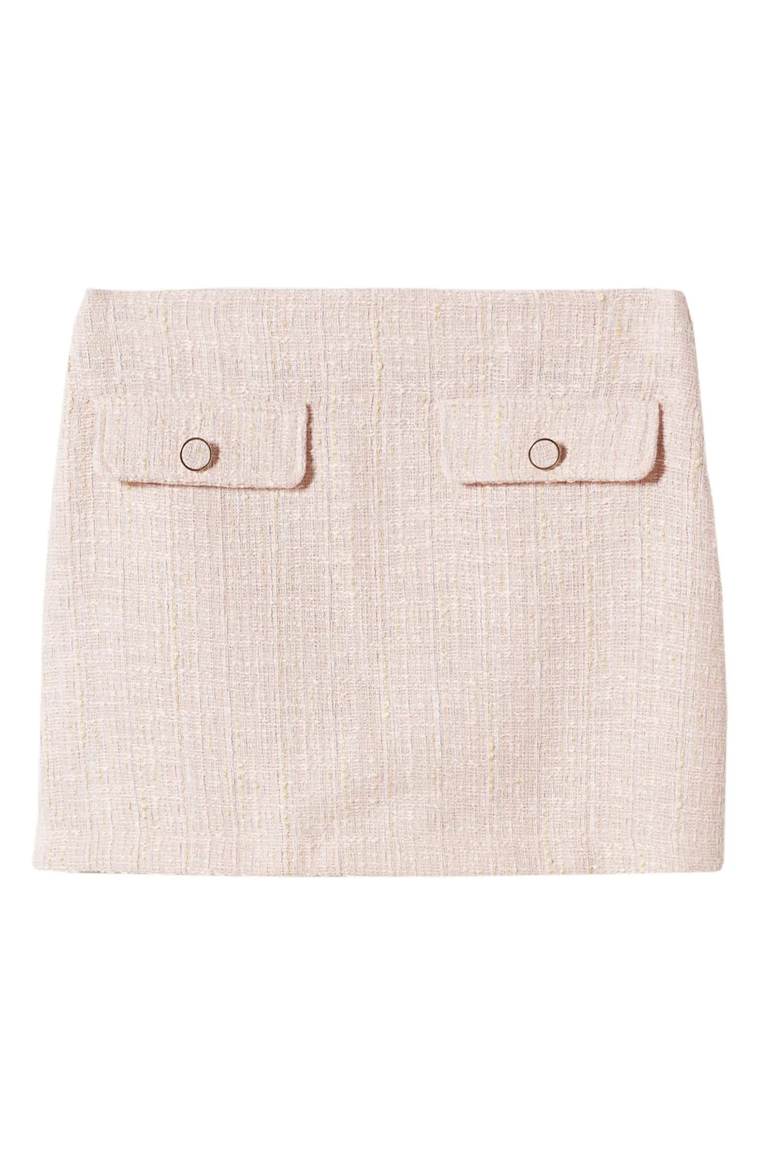 Tweed Flap Pocket Miniskirt | Nordstrom