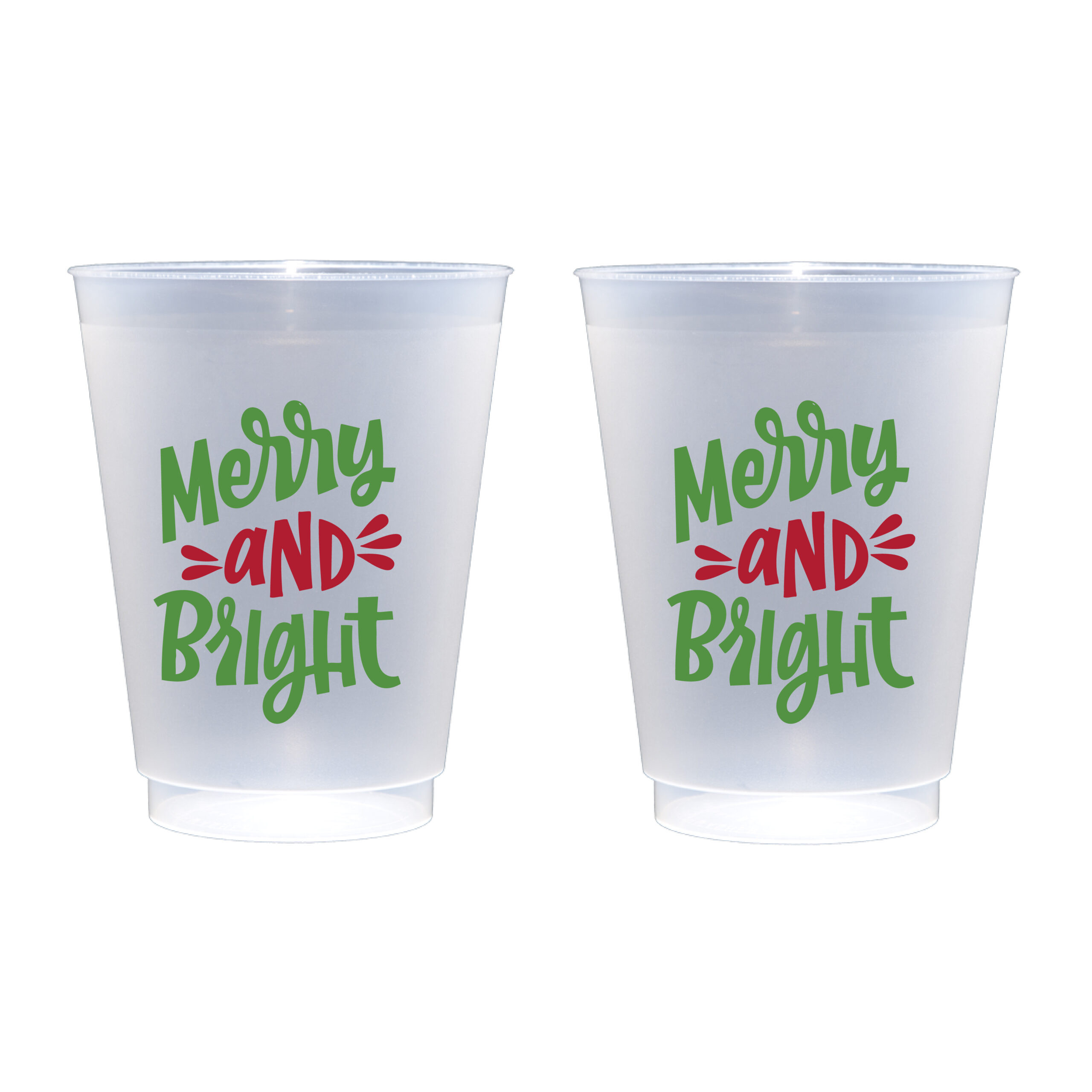 Christmas Shatterproof Cups 10 Pack Sleeve {Merry & Bright} | Two Funny Girls