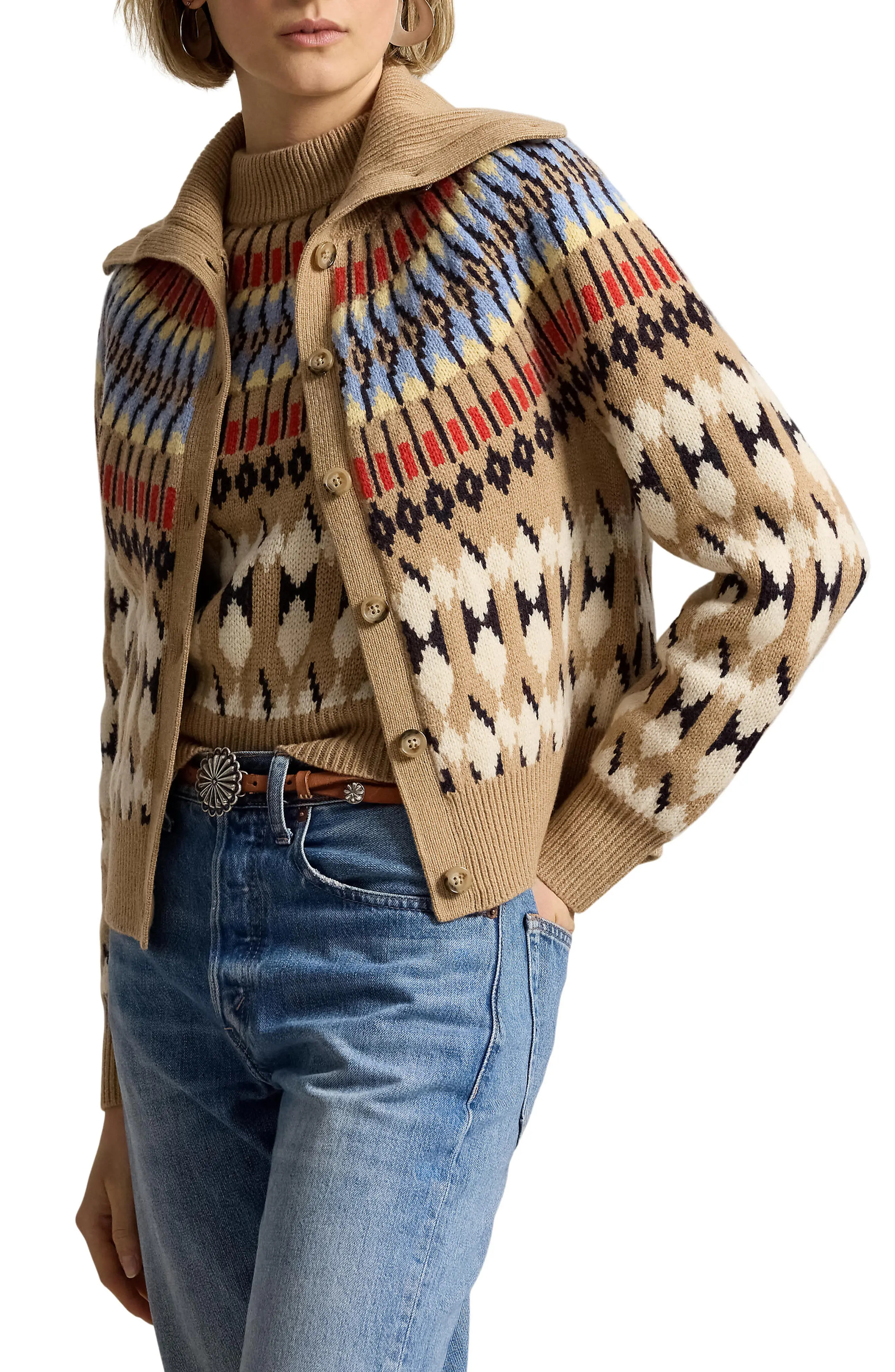 Polo Ralph Lauren Fair Isle Wool & Cashmere Cardigan (Women) | Nordstrom | Nordstrom