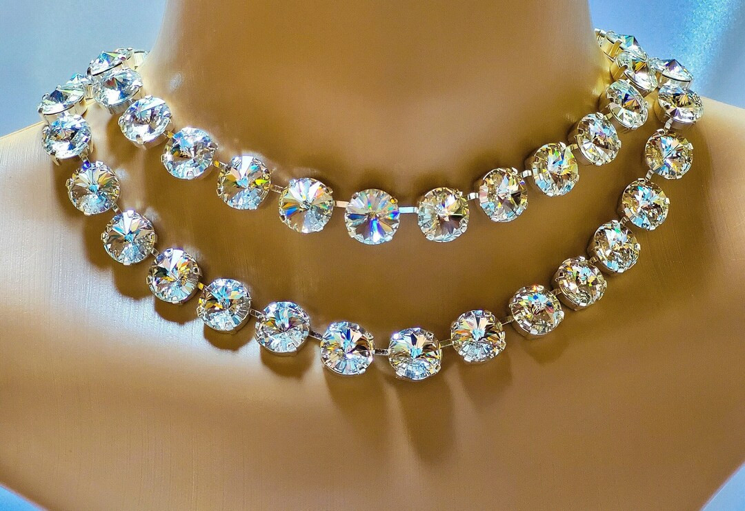 Swarovski Anna Wintour Crystal Necklace. Diamond Clear - Etsy | Etsy (US)