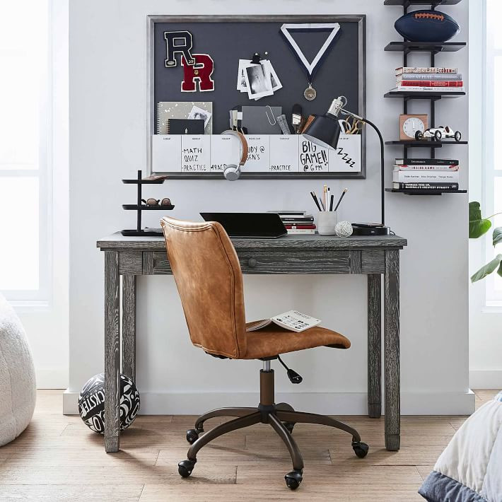 Vegan Leather Caramel Airgo Desk Chair | Pottery Barn Teen