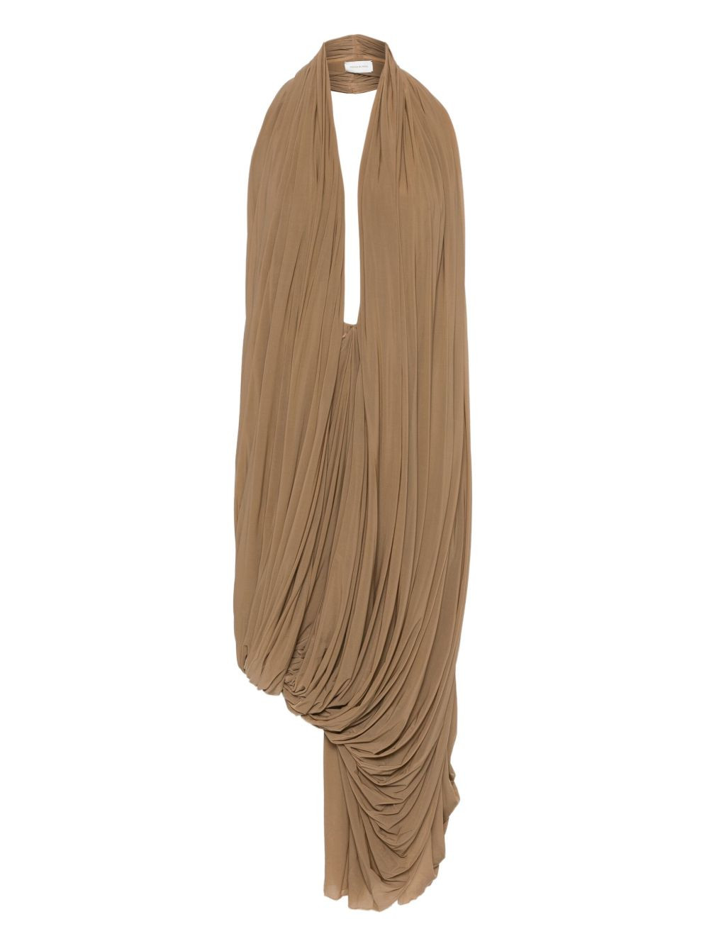 Magda Butrym swathed halter-neck mini dress - Neutrals | Farfetch Global