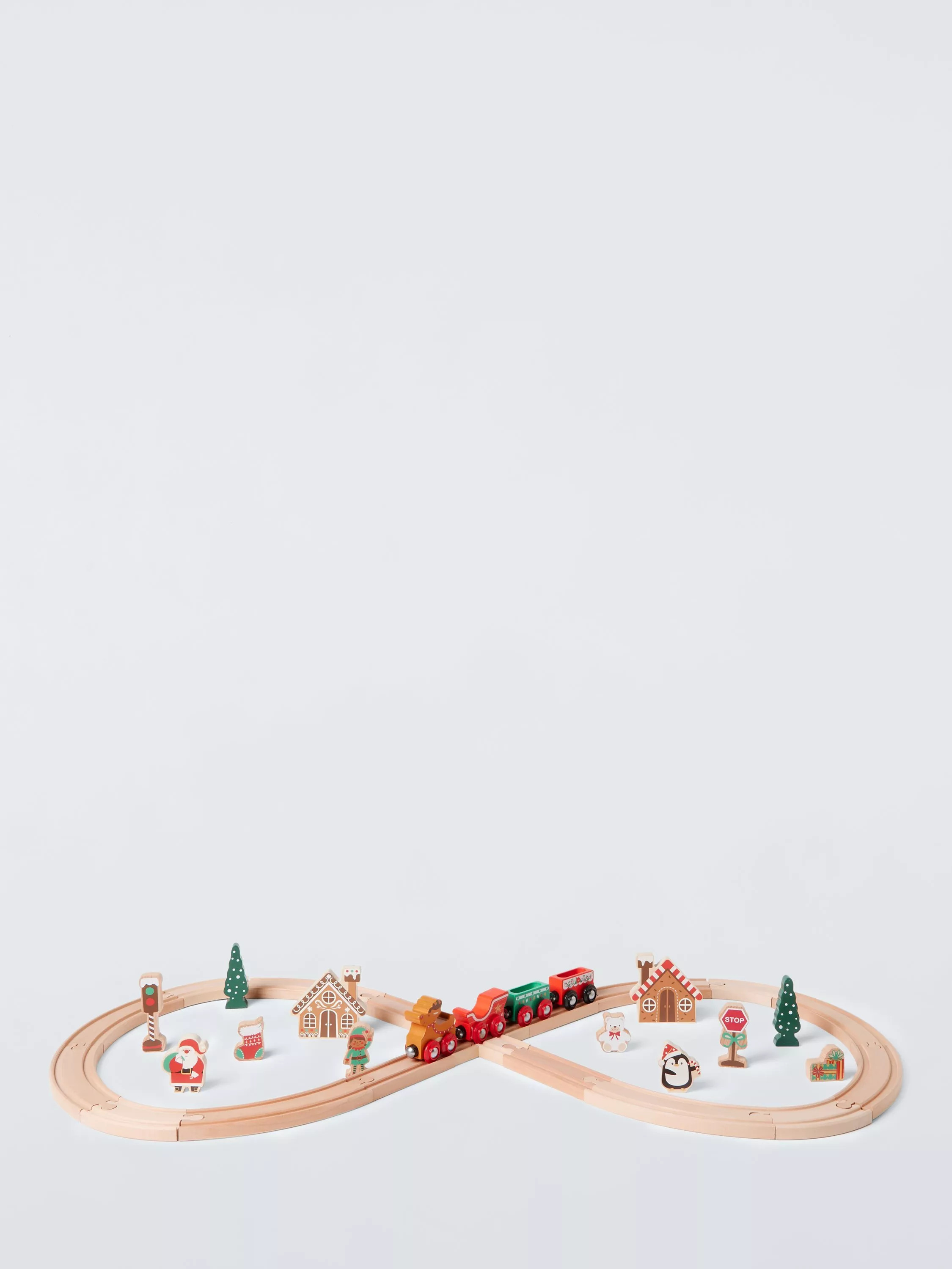 John Lewis Christmas Wooden Train Set | John Lewis (UK)